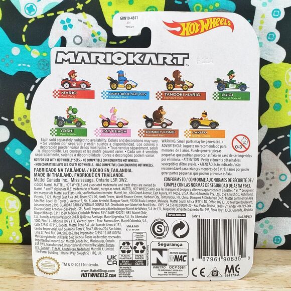 Hot Wheels Character Cars MarioKart Super Mario Yoshi Pipe Frame 1:64 NOC - Picture 2 of 5